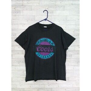 Vintage Anvil Coors Light Golden Colorado Graphic Shirt Size O/S Fits XL